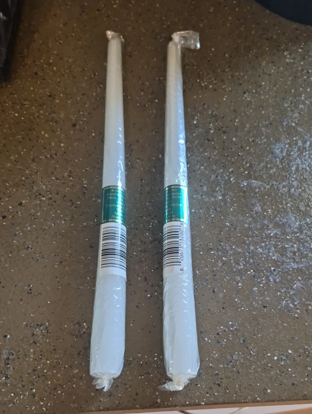 White Taper Candles - Set of 2 11.5 
